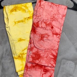 Butt scrunch tie dye leggings